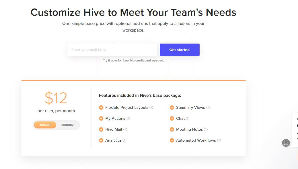 Slack Vs Hive - Hive Pricing
