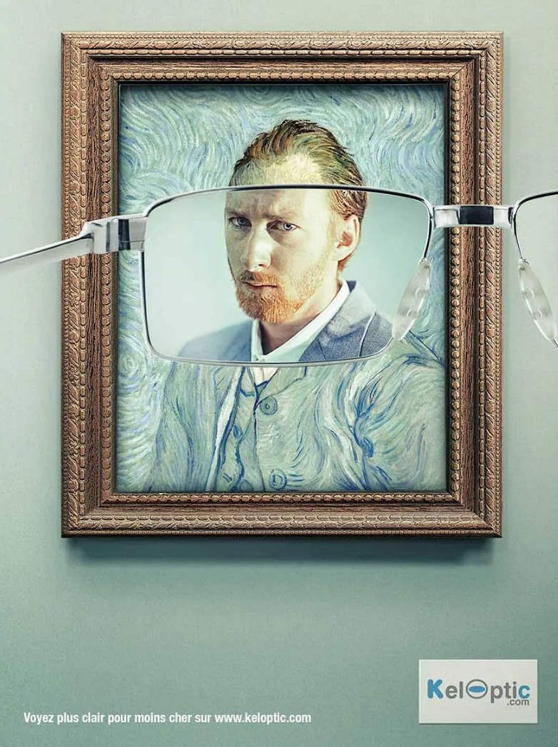 Anuncio impreso kelóptico: Van Gogh