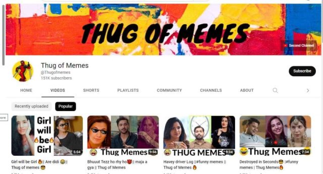 Thugs of Memes YouTube Channel